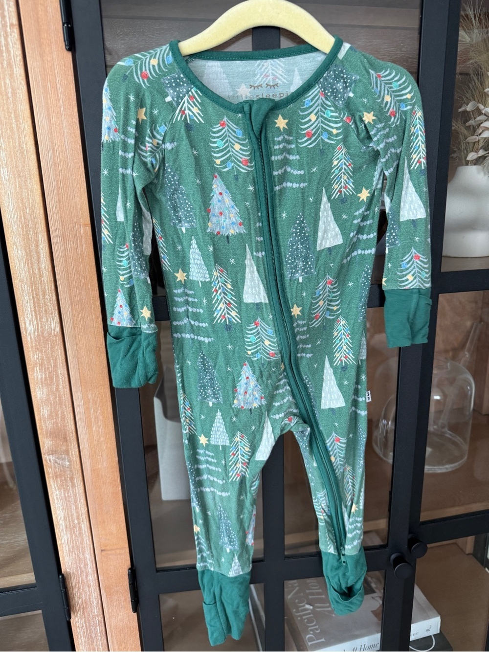 Little Sleepies Christmas trees footies zippy holiday forest baby boy unisex